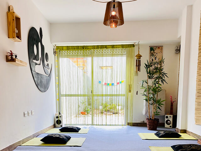 Espacio de meditación en Solo Un Momento, Bahía Blanca