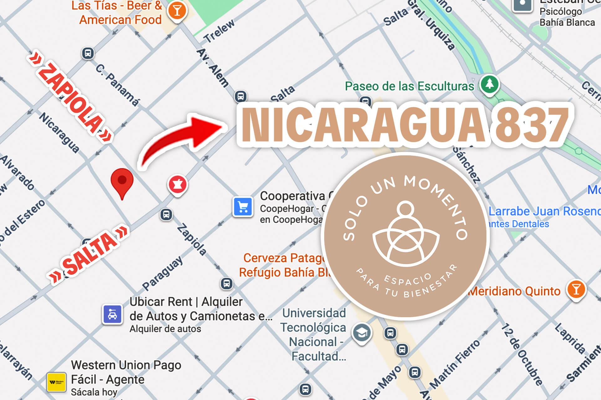 Mapa - Nicaragua 837, Bahía Blanca